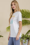 Women's 100% Cotton Graphic Crewneck T-Shirt