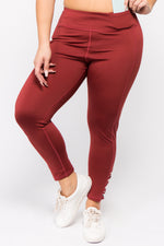 red high rise workout pants for plus size