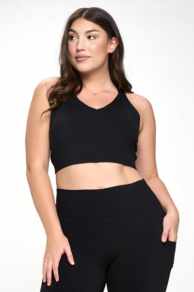 PLUS SIZE SUPER SOFT Sport Bra and Leggings Active Set – ICONOFLASH