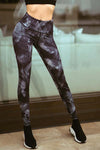 Feathered Palm Leaf Workout Leggings