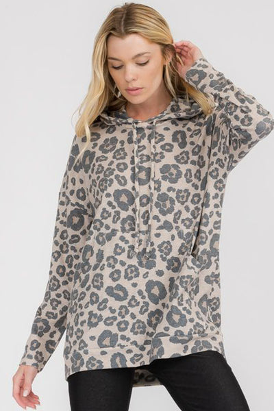 Plus Size Relaxed Leopard Print Hoodie & Jogger Set – ICONOFLASH