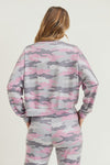 Relaxed Camo Print Pullover Top