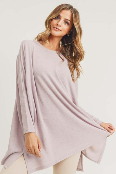 Oversized Dolman Sleeve Tunic Top