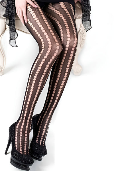 Women's Cutout Circle Pattern Fishnet Tights – ICONOFLASH