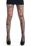 Plus Size Women's Spider Web Breaking Pattern Tights