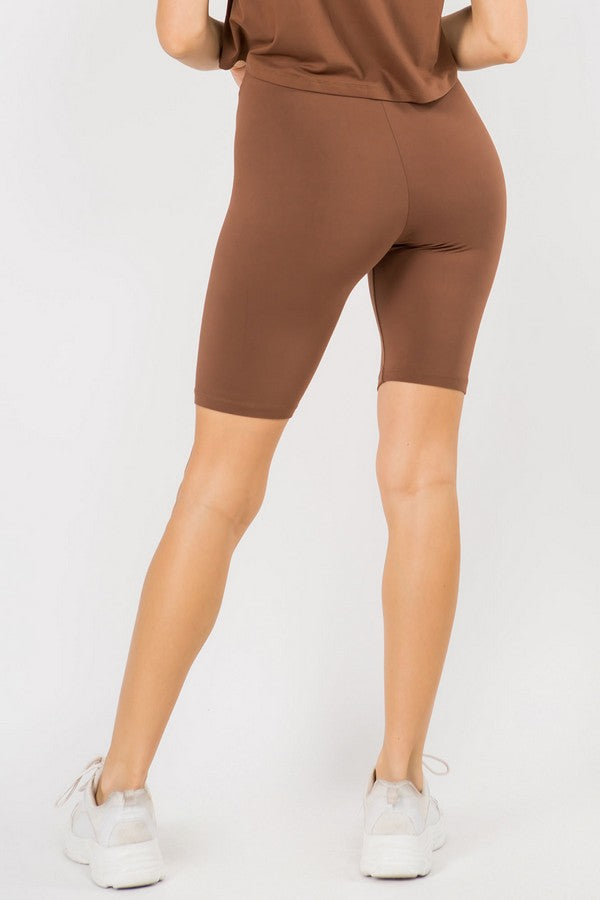 Women's Peach Skin Biker Short