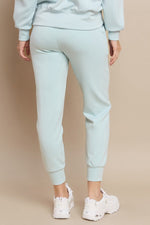 Women’s Sporty Chic Scuba Joggers - Light Blue 