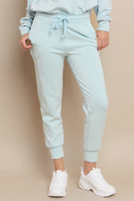 Women’s Sporty Chic Scuba Joggers - Light Blue 