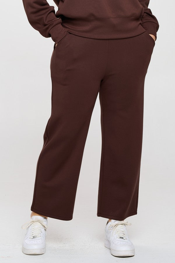 Plus Size High Rise Straight Leg Pants