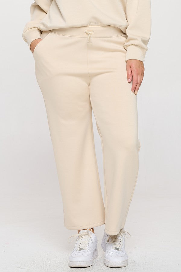 Plus Size High Rise Straight Leg Pants