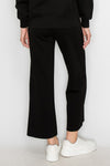 High Rise Straight Leg Pants - Black