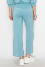 High Rise Straight Leg Pants - Light Denim