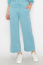 High Rise Straight Leg Pants - Light Denim