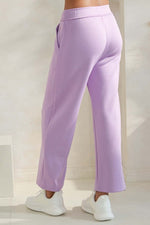 High Rise Straight Leg Pants - Light Purple