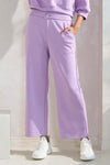 High Rise Straight Leg Pants - Light Purple