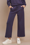 High Rise Straight Leg Pants - Navy