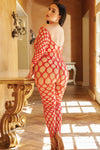 Plus Size Open Work Crotchless Fishnet Bodystocking with Thong