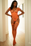 Lustful Perspective V-Neck Cut-Outs Bodystocking