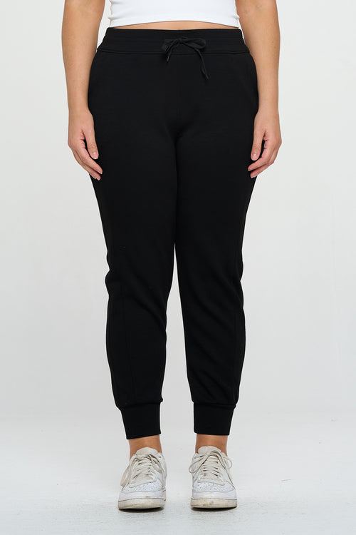 Women’s Sporty Chic Scuba Joggers - Black