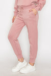 Women’s Sporty Chic Scuba Joggers -Blush