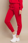 Women’s Sporty Chic Scuba Joggers - Crimson