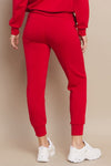 Women’s Sporty Chic Scuba Joggers - Crimson