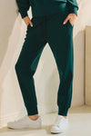 Women’s Sporty Chic Scuba Joggers - Dark Green