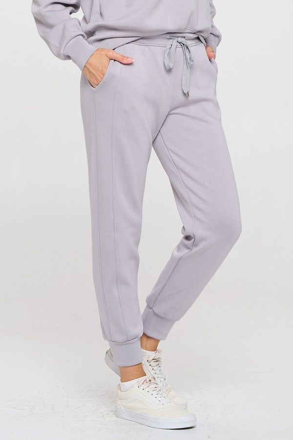 Women’s Sporty Chic Scuba Joggers - Grey