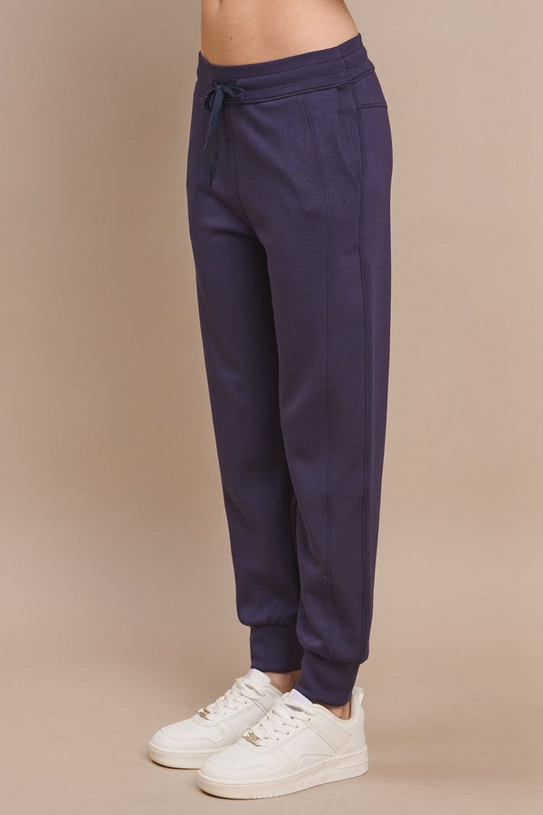 Women’s Sporty Chic Scuba Joggers - Navy