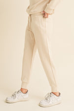 Women’s Sporty Chic Scuba Joggers - Oat