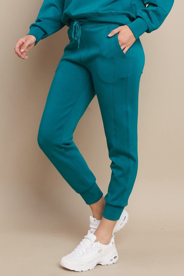 Women’s Sporty Chic Scuba Joggers - Teal