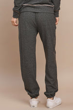 Black Ultra Soft Contrast Stitch Joggers with Drawstring and Cinched Cuffs