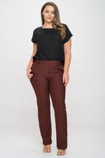 Plus Size Straight Leg Ponte Pants