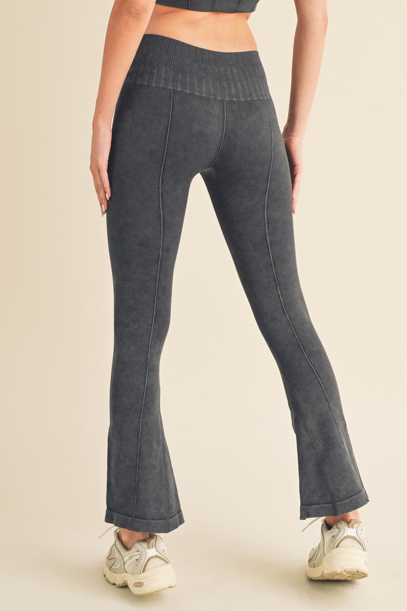Women's Stone-Washed Active Flared Pants