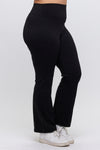 Women’s High Waist Straight Leg Active Pants with Pockets, Plus Sizes XL to 3XL Available, Black