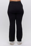 Women’s High Waist Straight Leg Active Pants with Pockets, Plus Sizes XL to 3XL Available, Black