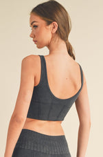 Women's Stone-Washed Active Sports Bra