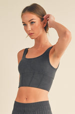 Women's Stone-Washed Active Sports Bra