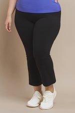 Plus Size Women's Ultra Soft High Waisted Flared Yoga Capris