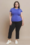 Plus Size Women's Ultra Soft High Waisted Flared Yoga Capris