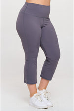 Plus Size Women's Ultra Soft High Waisted Flared Yoga Capris