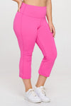 Plus Size Women's Ultra Soft High Waisted Flared Yoga Capris