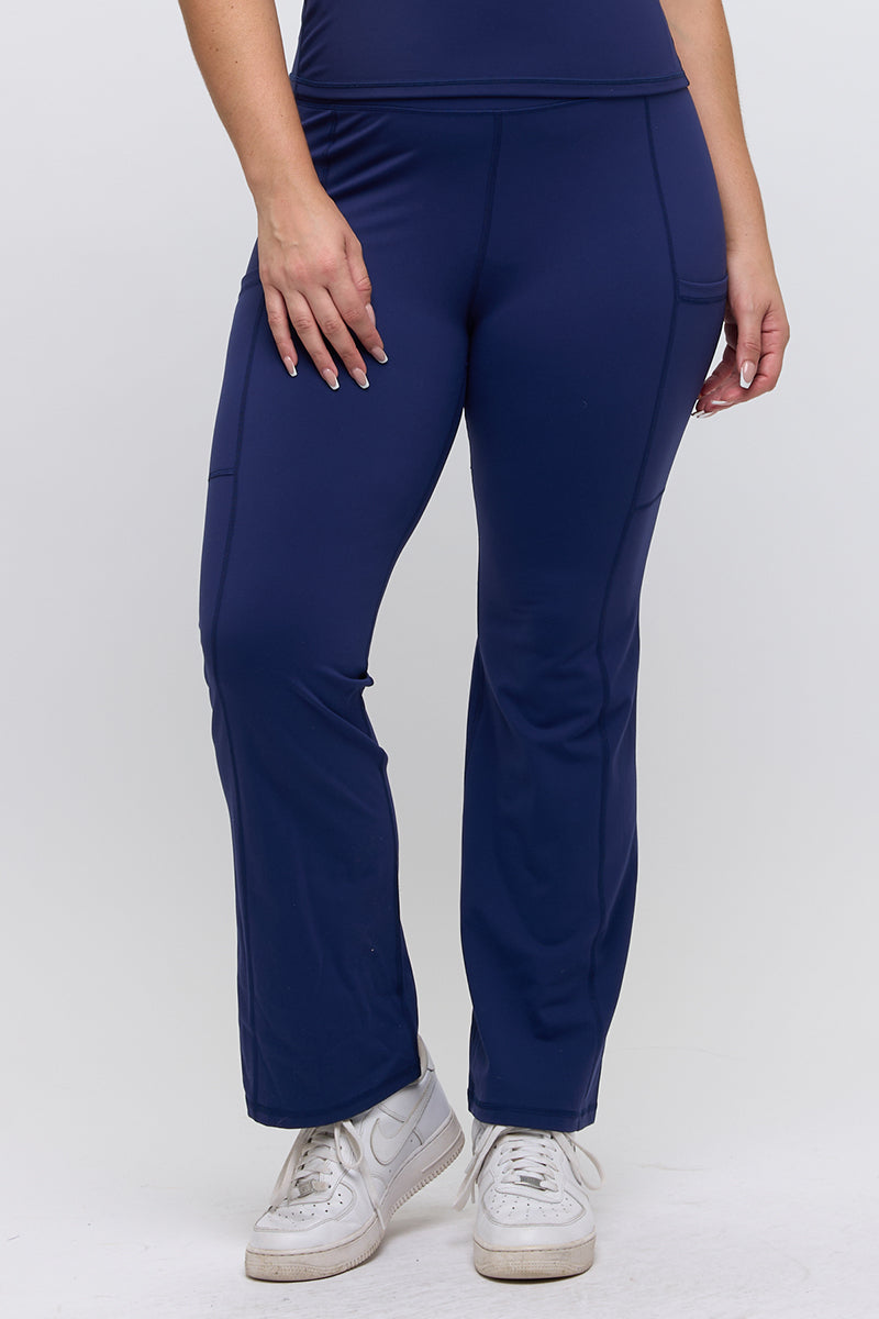 Women’s High Waist Straight Leg Active Pants with Pockets, Plus Sizes XL to 3XL Available