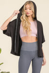 Oversized Short Sleeve Zip Up Hoodie