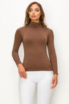 Women’s Bare Essential Seamless Mock Neck Long Sleeve Top