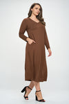 Plus Size Essential Maxi Dress with Pockets