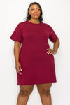 On The Go T- Shirt Dress with Pockets - Plus size