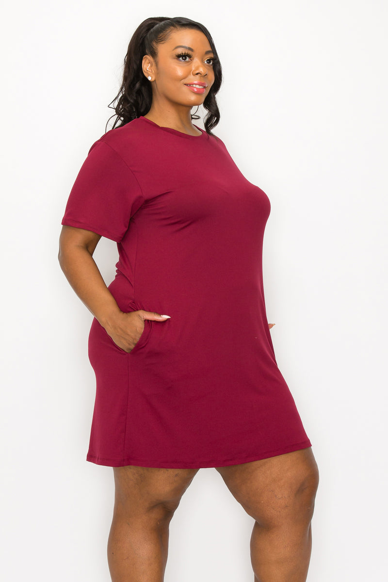 On The Go Shirt Dress with Pockets - size –