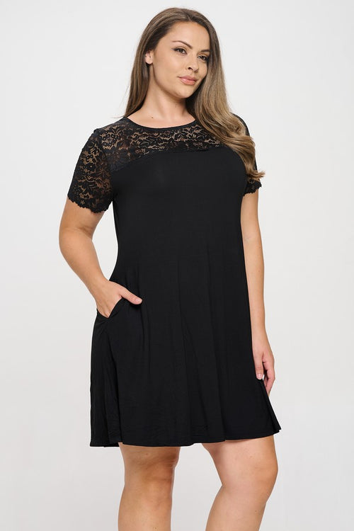 Plus Size Trapeze Swing Dress