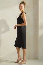 Women’s Comfort Chic Ribbed V-Neck Tank Dress